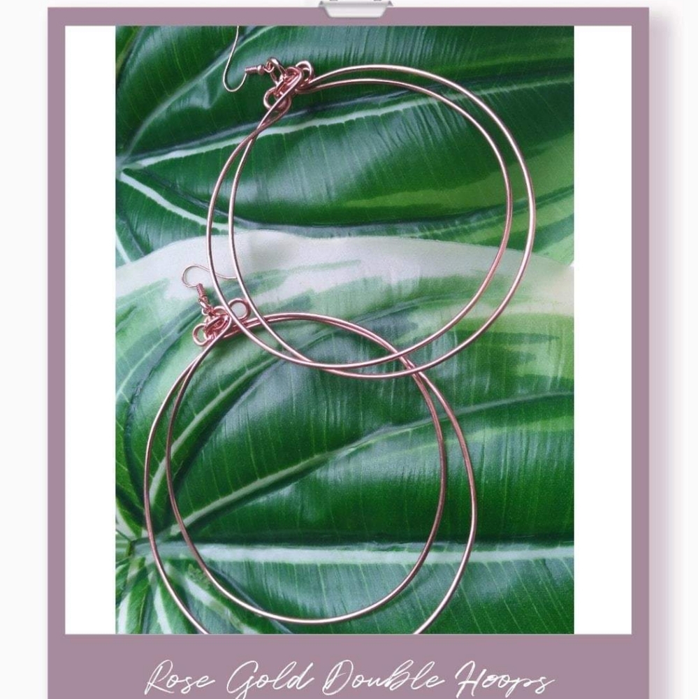 Rose Gold Hoops